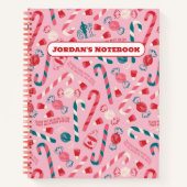 Elf Holiday Candy Pattern Notizblock (Vorderseite)