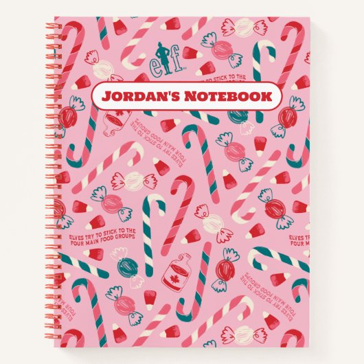 Elf Holiday Candy Pattern Notizblock (Vorderseite)