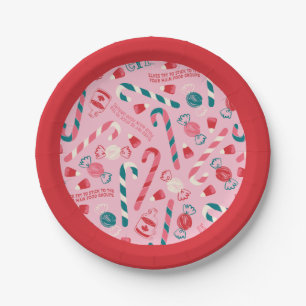 Elf Holiday Candy Pattern Pappteller