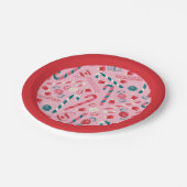 Elf Holiday Candy Pattern Pappteller (Schrägansicht)