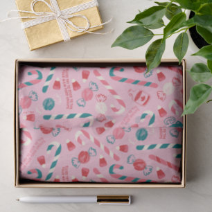 Elf Holiday Candy Pattern Seidenpapier