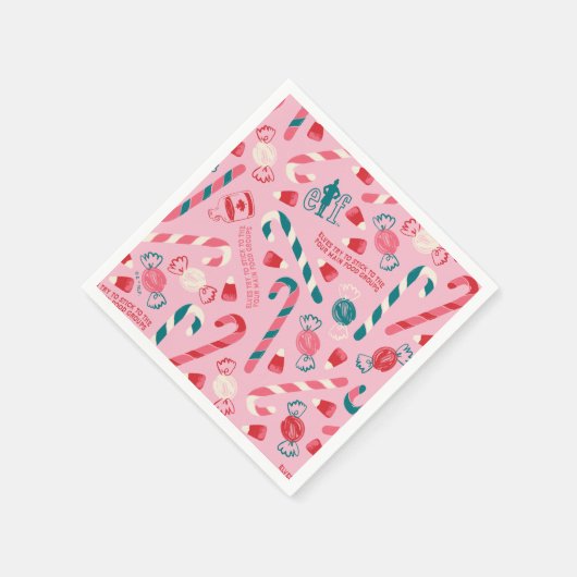 Elf Holiday Candy Pattern Serviette (Ecke)