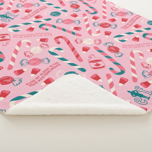 Elf Holiday Candy Pattern Sherpadecke (3/4)