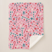 Elf Holiday Candy Pattern Sherpadecke (Vorderseite)