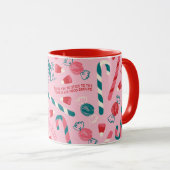 Elf Holiday Candy Pattern Tasse (VorderseiteRechts)