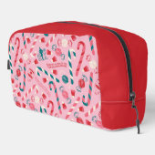 Elf Holiday Candy Pattern Waschbeutel (Rechte Ecke)