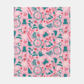 Elf Holiday Gerahmt Icon Muster Fleecedecke (Vorderseite)