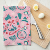 Elf Holiday Gerahmt Icon Muster Geschirrtuch (Viertel Falte)