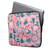 Elf Holiday Gerahmt Icon Muster Laptopschutzhülle (Vorderseite Links)