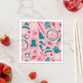 Elf Holiday Gerahmt Icon Muster Serviette (Beispiel)