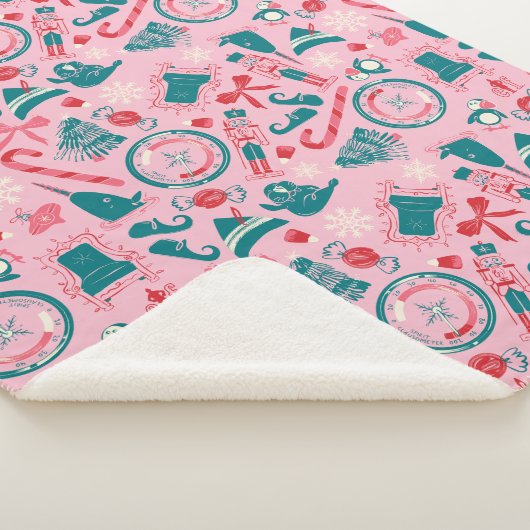 Elf Holiday Gerahmt Icon Muster Sherpadecke (3/4)