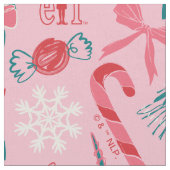 Elf Holiday Gerahmt Icon Muster Stoff (Nahaufnahme)