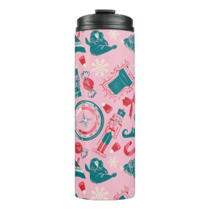 Elf Holiday Gerahmt Icon Muster Thermosbecher