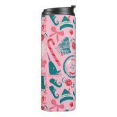 Elf Holiday Gerahmt Icon Muster Thermosbecher (Nach links gedreht)