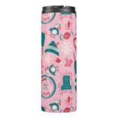 Elf Holiday Gerahmt Icon Muster Thermosbecher (Rückseite)