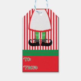 Elf Holiday Gift Tags Geschenkanhänger