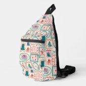Elf Holiday Icon Muster Crossbody Bag (Rechte Ecke)