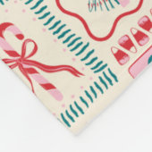 Elf Holiday Icon Muster Fleecedecke (Ecke)