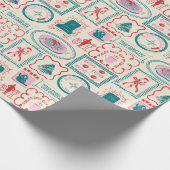 Elf Holiday Icon Muster Geschenkpapier (Ecke)