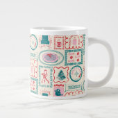Elf Holiday Icon Muster Jumbo-Tasse (Rechts)