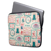 Elf Holiday Icon Muster Laptopschutzhülle (Vorderseite Links)