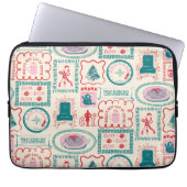 Elf Holiday Icon Muster Laptopschutzhülle (Vorderseite)