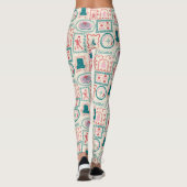 Elf Holiday Icon Muster Leggings (Rückseite)