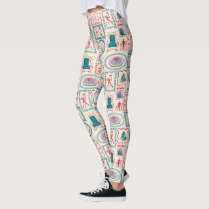 Elf Holiday Icon Muster Leggings