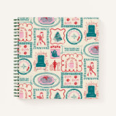 Elf Holiday Icon Muster Notizblock (Vorderseite)