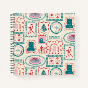Elf Holiday Icon Muster Notizblock