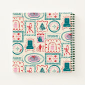 Elf Holiday Icon Muster Notizblock (Rückseite)