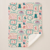 Elf Holiday Icon Muster Sherpadecke (Vorderseite)