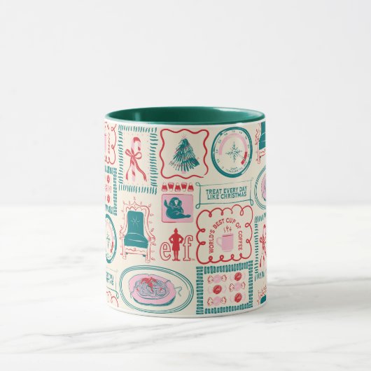 Elf Holiday Icon Muster Tasse (Zentrum)