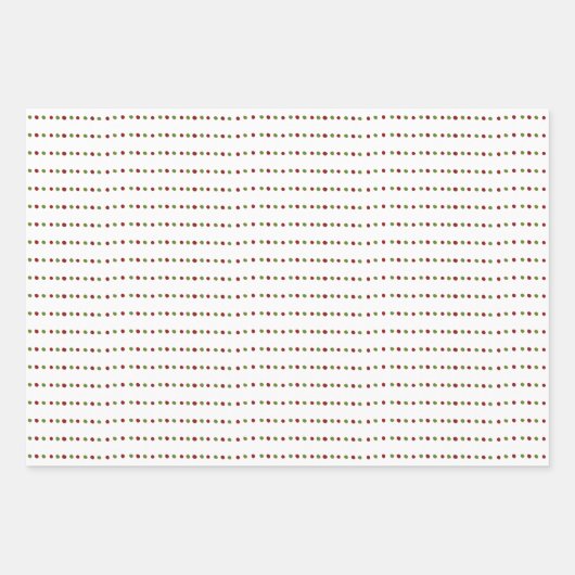 Elf HOLLY JOLLY CHRISTMAS Dots Stripes Geschenkpapier Set (Vorderseite 2)