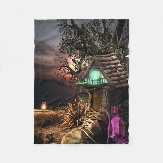 Elf House Fleecedecke (Vorderseite)