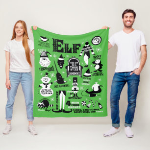Elf Icons und Movie Quotes Fleecedecke