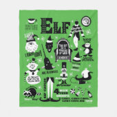 Elf Icons und Movie Quotes Fleecedecke (Vorderseite)