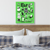 Elf Icons und Movie Quotes Leinwanddruck (Insitu (Schlafzimmer))