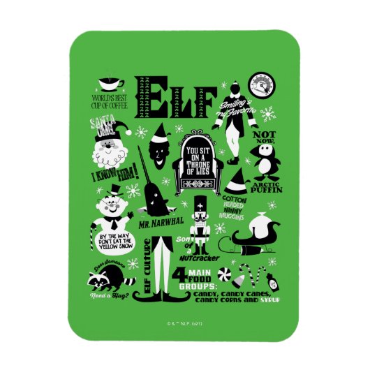 Elf Icons und Movie Quotes Magnet (Vertikal)