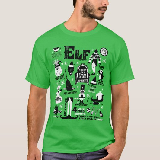Elf Icons und Movie Quotes T-Shirt (Vorderseite)