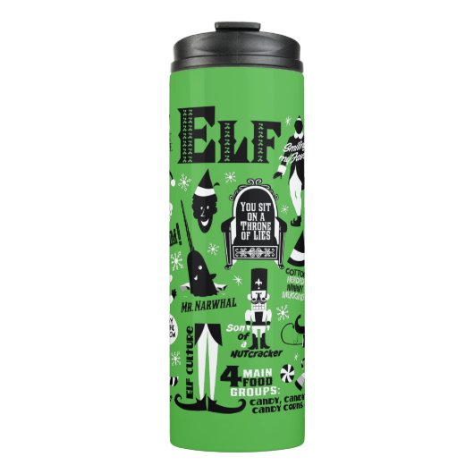 Elf Icons und Movie Quotes Thermosbecher (Vorderseite)