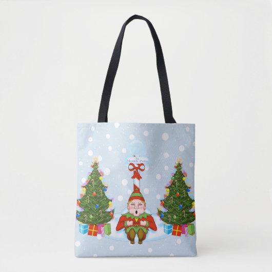 Elf im Nordpol Tote Tasche (Vorderseite)