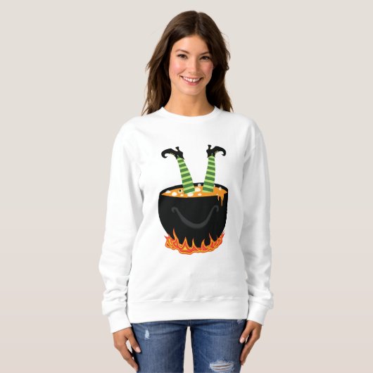Elf in kochendem Wasser Halloween-Geschenk Sweatshirt (Vorne ganz)