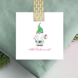 Elf in Pink Flamingo Bahama Shirt Mini Weihnachten Mitteilungskarte