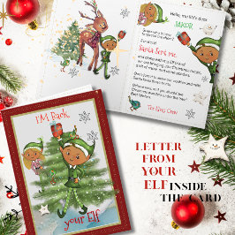 Elf is Back! Personalized Hello form your Elf Feiertagskarte