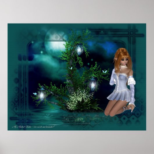 Elf Island Fantasy Poster Print (Vorne)