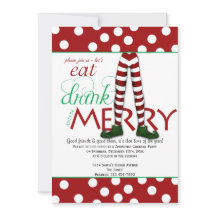 Elf isst Drink und sei frohe Weihnachten Party