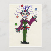 Elf Jester Juggling Postkarte (Vorderseite)