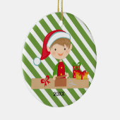 Elf-Junge in der Werkstatt-Verzierung Keramikornament (Rechts)