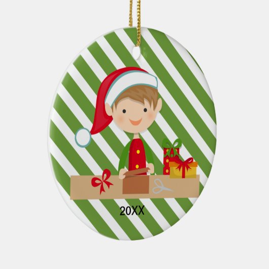 Elf-Junge in der Werkstatt-Verzierung Keramikornament (Rechts)